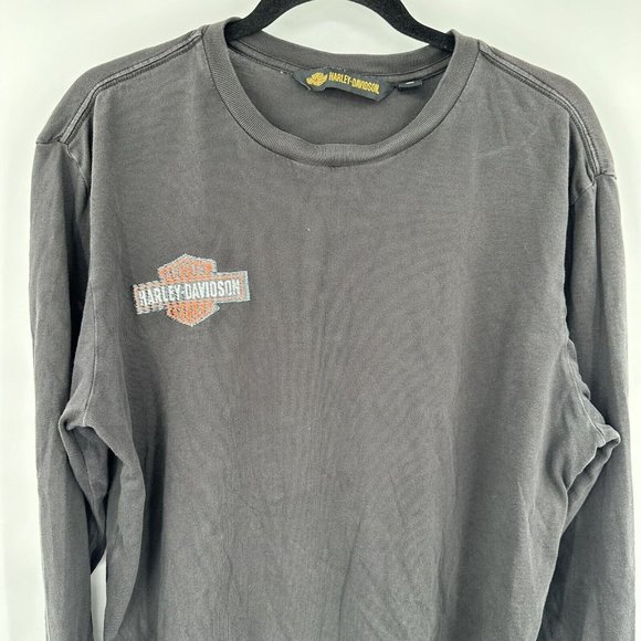 Harley-Davidson Sublimated Embroidered‎ Long Sleeve Men's Tee Size Large - Picture 5 of 7